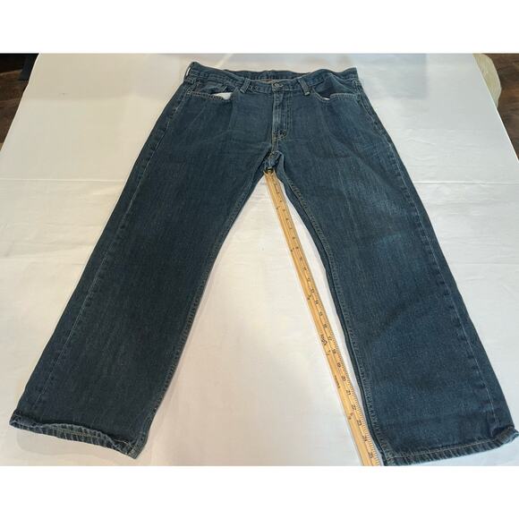 Levis 559 Jeans Mens 38x30 Blue Denim Dark Wash Relaxed Straight Fit 559 4010 - Picture 1 of 11